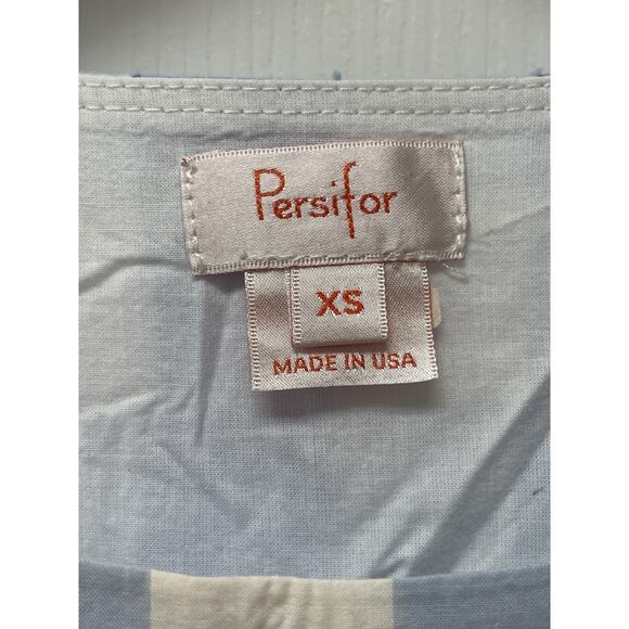 Persifor Ruffle Dress Size XS Mini Gingham Poppy Hem Casual Shabby Chic Peppy - Picture 7 of 9